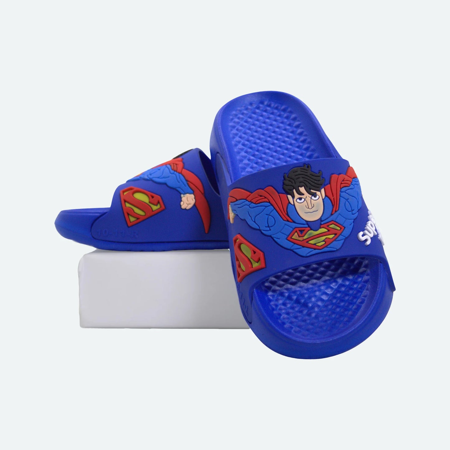 Superman Slide on Slippers - Blue