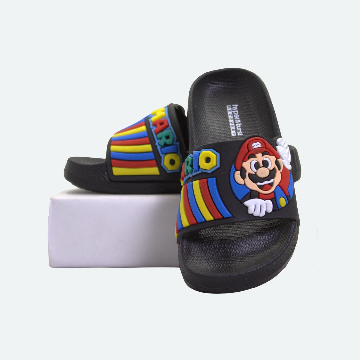 Super Mario Slide on Slippers - Black