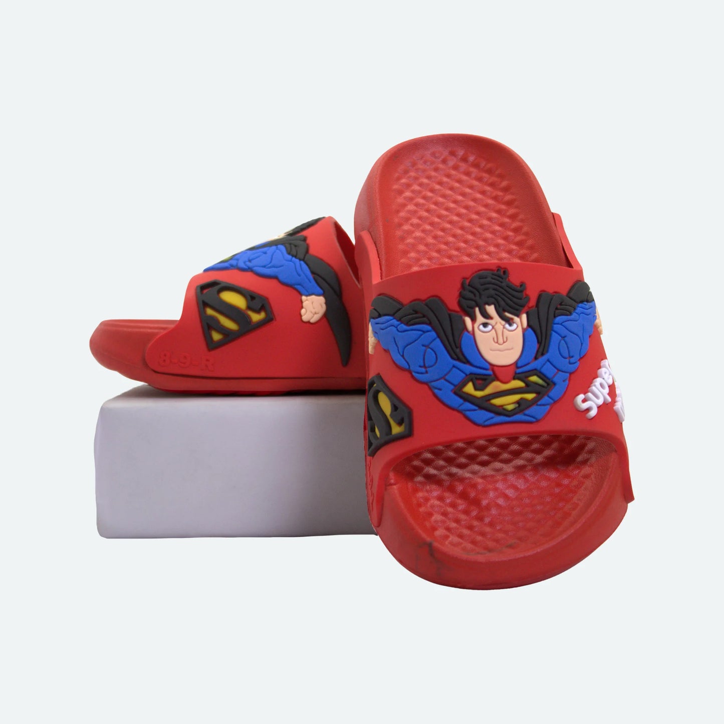 Superman Slide on Slippers - Red