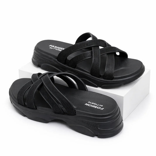 Strappy Wedge Flip Flops for Women