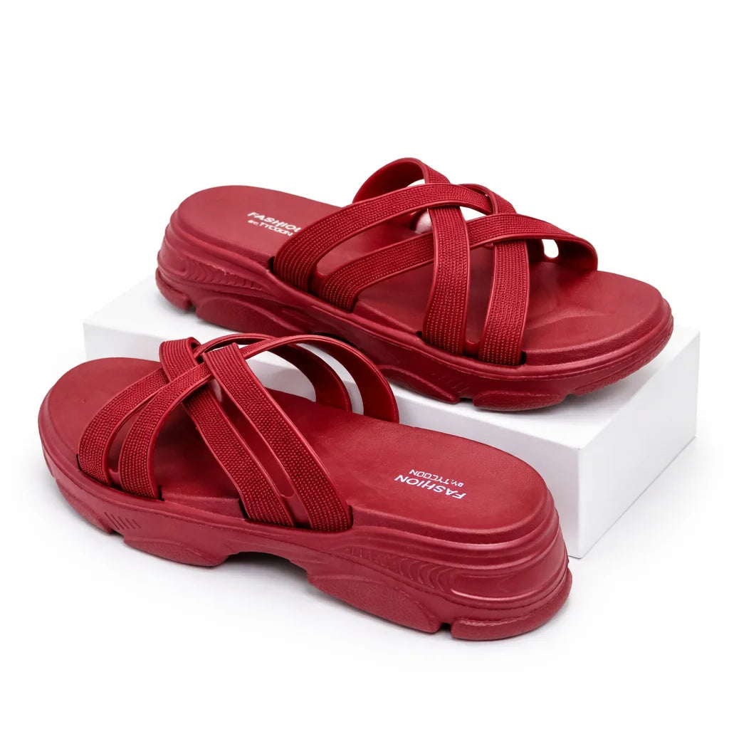 Strappy Wedge Flip Flops for Women