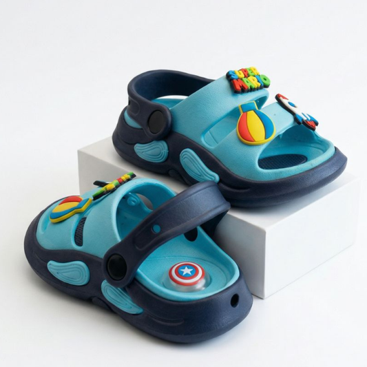 Super Mario Whistle Sandals- Navy/Blue