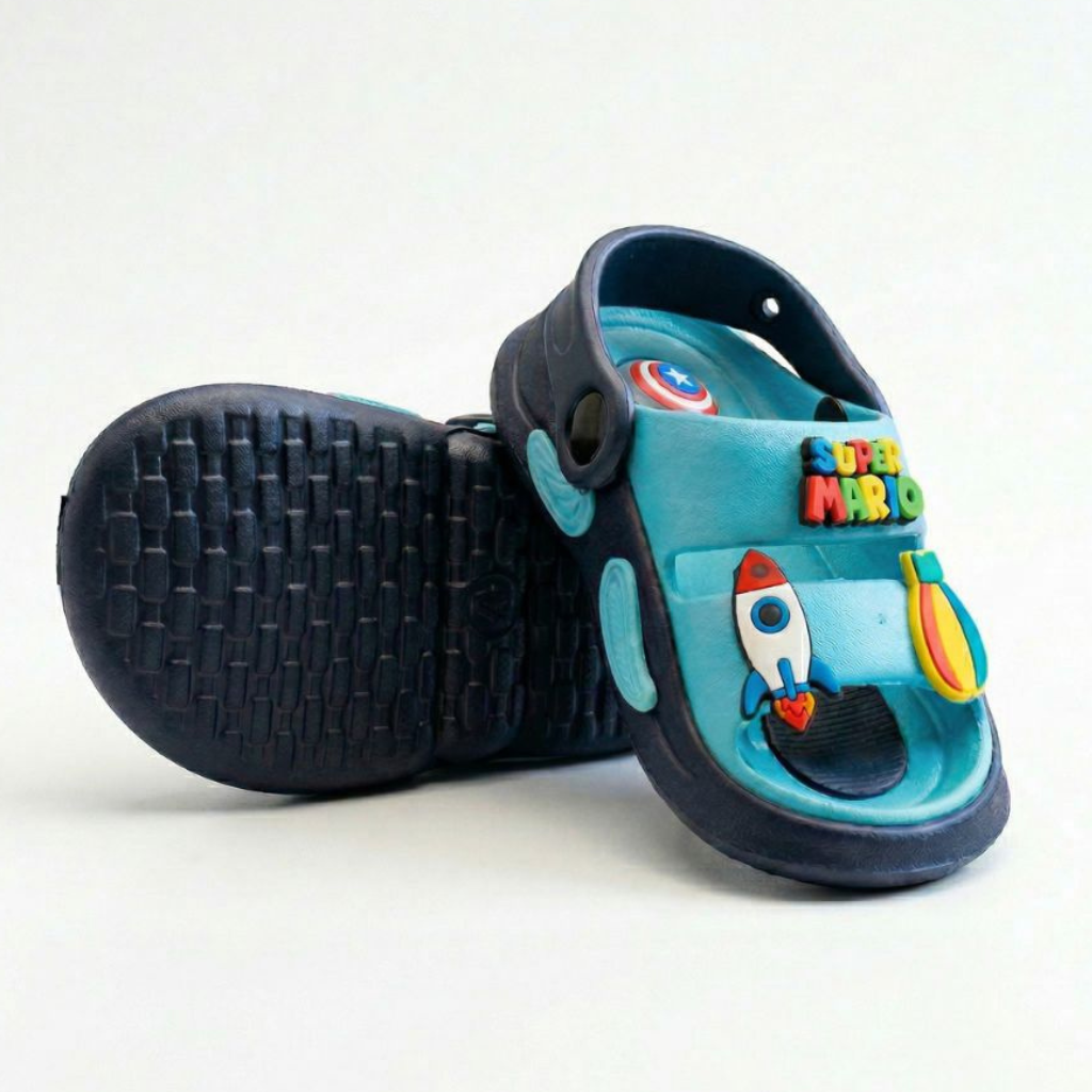 Super Mario Whistle Sandals- Navy/Blue
