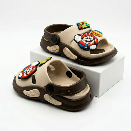 Super Mario Whistle Sandals- Beige/Brown