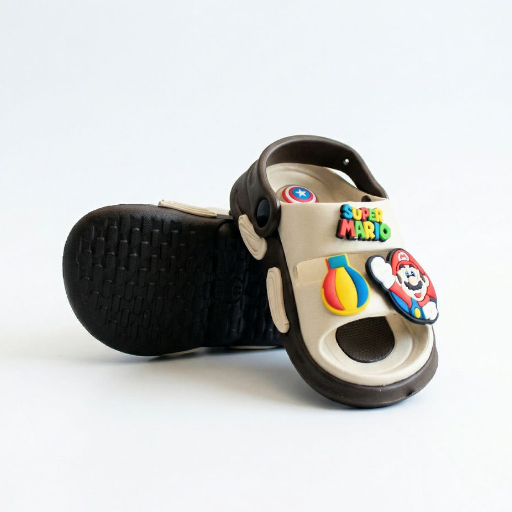 Super Mario Whistle Sandals- Beige/Brown