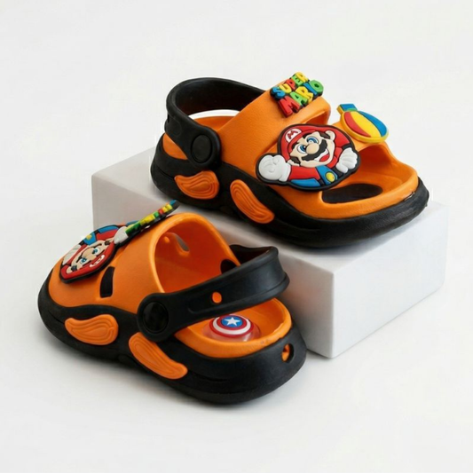 Super Mario Whistle Sandals- Orange/Black