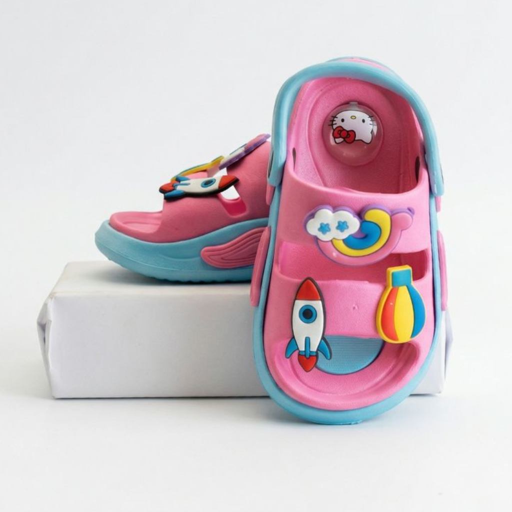 Kids Whistle Sandals- Pink/Blue