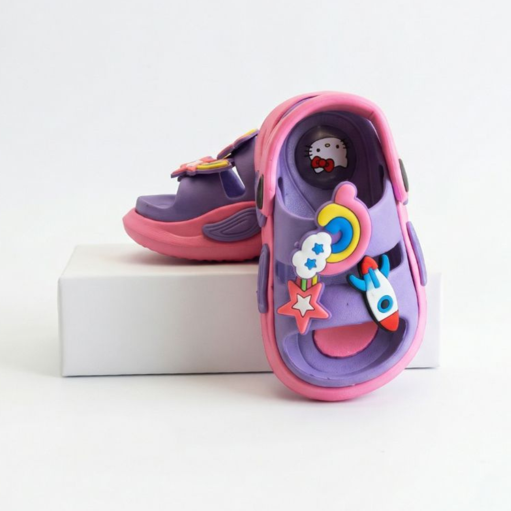 Kids Whistle Sandals- Pink/Purple