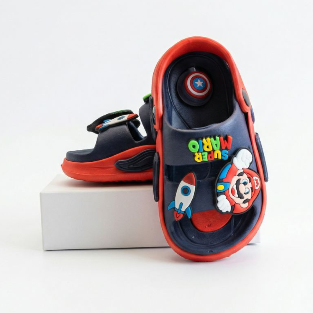 Super Mario Whistle Sandals- Red/Navy