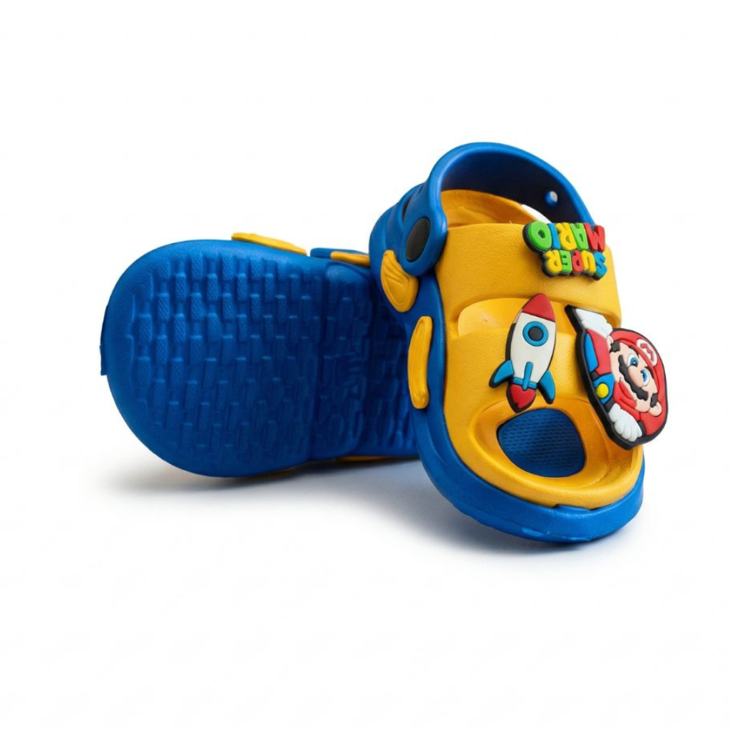 Super Mario Whistle Sandals- Yellow/Blue